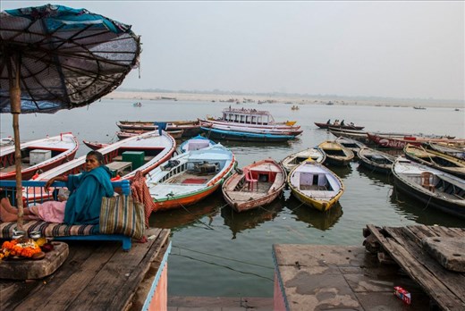 Putting your feet up in Varanassi