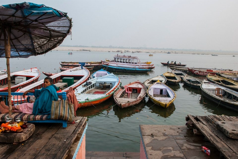 Putting your feet up in Varanassi