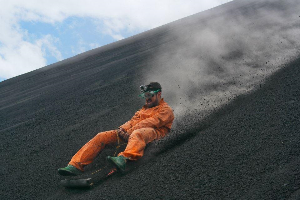 Me at 54km at Cerro Negro Volcano. (Nicaragua) 