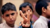 The 'V', a symbol for victory and freedom. A symbol representing overcoming an obstacle and striving to achieve an objective. These kids in this government run school in the slums of Karach, they all want to achieve a certain goal in life. : by usmanbinomar, Views[772]