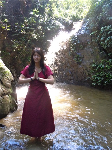 At an Osho meditation retreat outside Kathmandu.