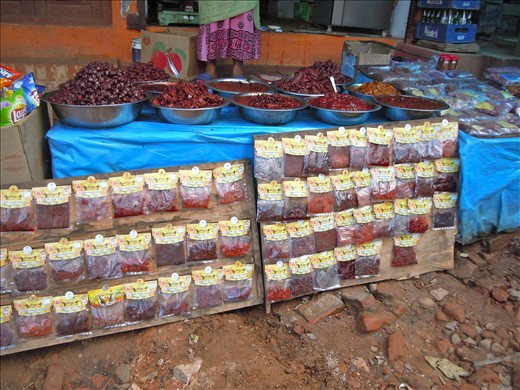 Some spiced fruits (I think) at a local vendor.