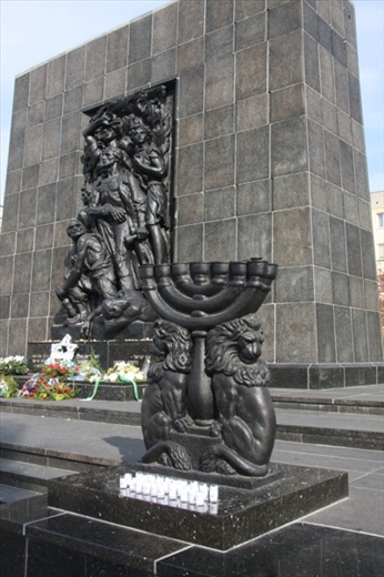 Ghetto Heros Monument at new Museum of the History of the Polish Jews