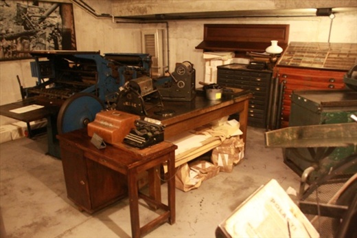 Printing presses were essential for the partisans, Warsaw Rising Museum