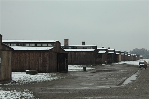 Wooden Birkenau barracks