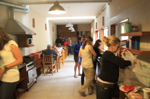 Bustling kitchen, El Gualicho Hostel