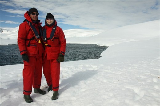 Standing on Continent #7, Charlotte Bay, Antarctica.