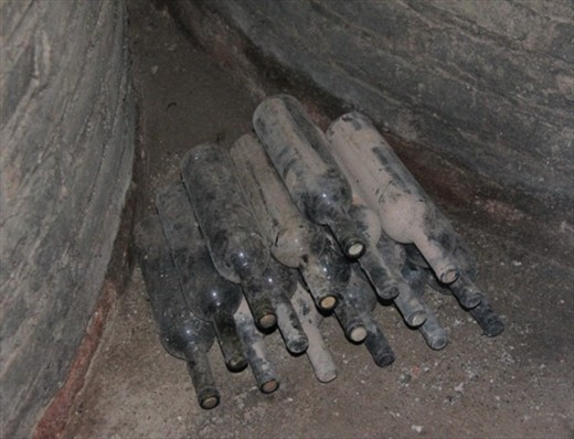 Dusty wine bottles, good wine, Maipu