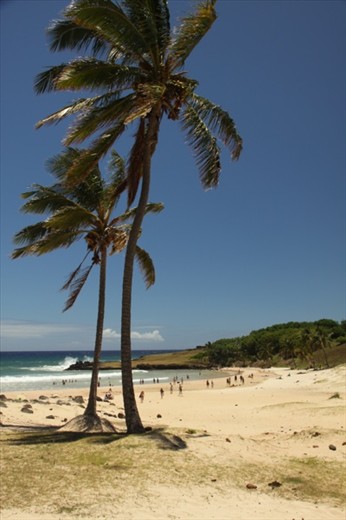 Sandy Beach at Ahu Tau a Ure, Easter island