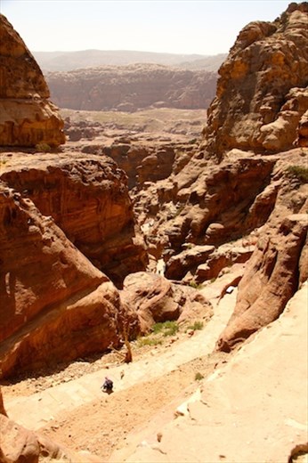 Looking back, Monastery Trail, Petra