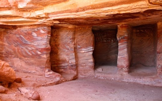 Colorful striations, Petra