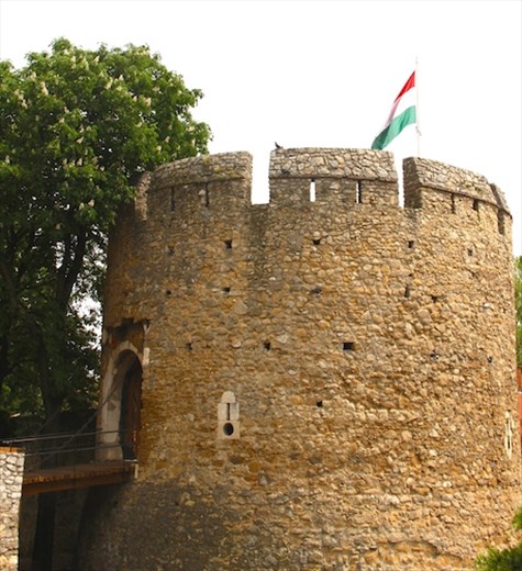 Barbican and Hungarian flag, Pecs