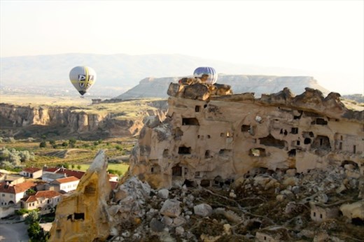 Old cave houses of Urgup, Ballooning Cappadocia