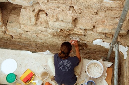 Preparing the walls, Terrace Houses, Ephesus