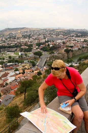 You are here! Connie on the walls of  Nirikala Fortress