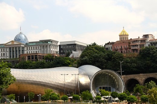 View from Peace Bridge, Old Town Tbilisi
