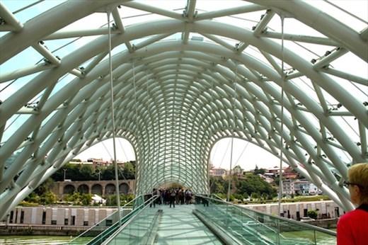 Peace Bridge to Rike Park, Old Town Tbilisi