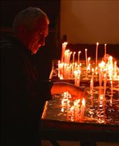 Cleaning up the melted votive candles, Echmiadzin Cathedral: by vagabonds3, Views[457]
