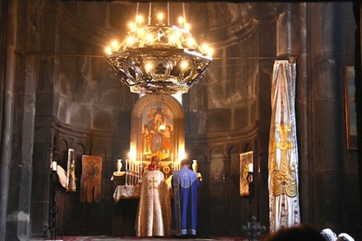 Sunday services, Geghard Monastery