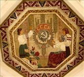 Ceiling mural, Belorusska  Metro Station, Moscow: by vagabonds3, Views[173]