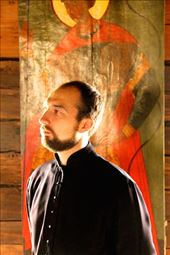 Monk and icon, Church of the Transfiguration, Kizhi: by vagabonds3, Views[293]