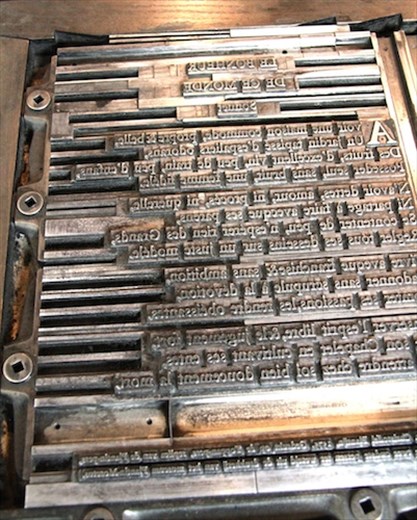 Type is set back-asswards, Platin-Moretus House, Antwerp