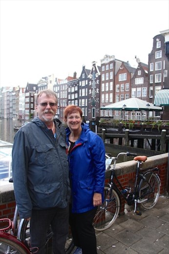 Ken and Dee, wet, bedraggled but still smiling