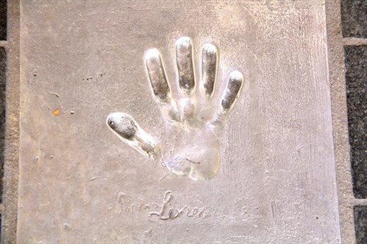 Sophia Loren's handprint, Cannes