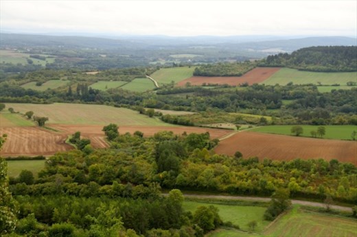 Burgundy fields from Vezelay