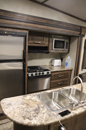 Kitchen with island sink