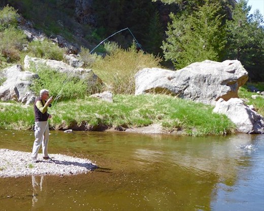 John lands a lunker, Grape Creek