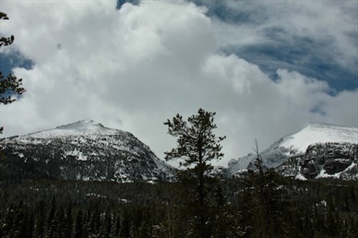 Spring snow, Rocky Mountain NP