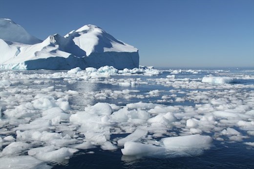 Brash ice and berg, Uummannaq, Greenland
