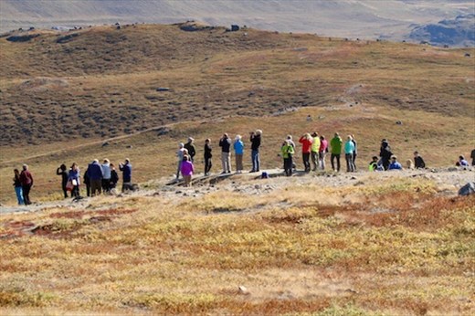 Some of the group on Greenland, Day 1
