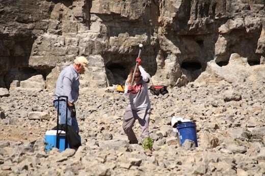 Working hard at Herkimer Diamond Mine