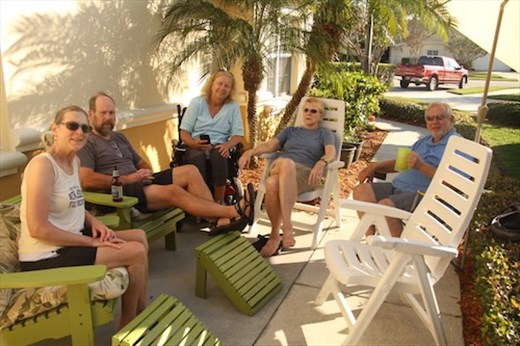 Betty, Bob, Lois, Connie and Rod relaxing, Rockledge