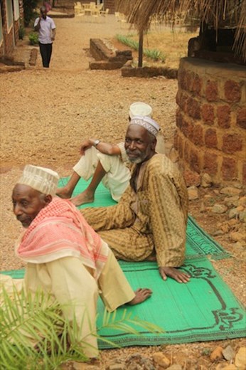 Muslim men hanging out