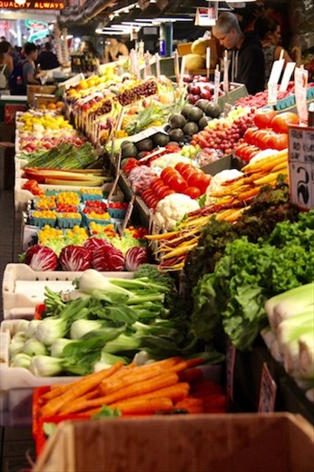Local fruit and veg, Seattle Market