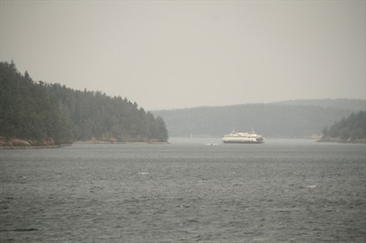 Ferry to Friday Harbor on a smokey day