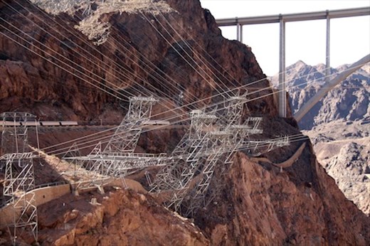 Power grid at Hoover dam