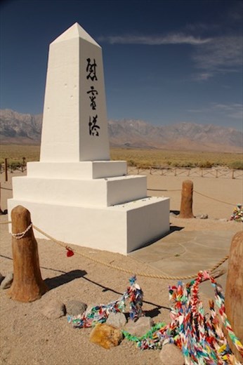 Monument at Manzanar cemetery