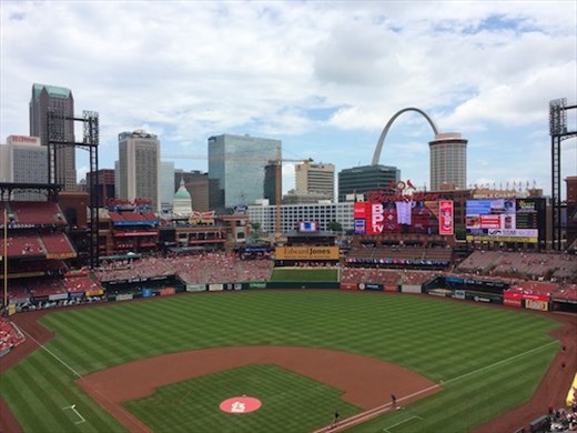 Busch Stadium and the Arch, St.Louis