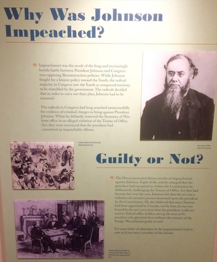 President Johnson Impeached, Andrew Johnson NHS