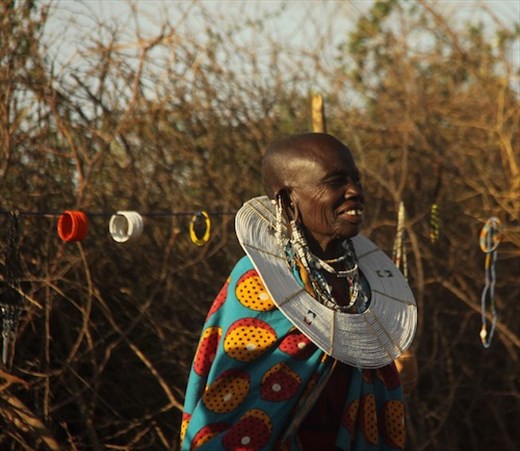 Masai woman with necklace