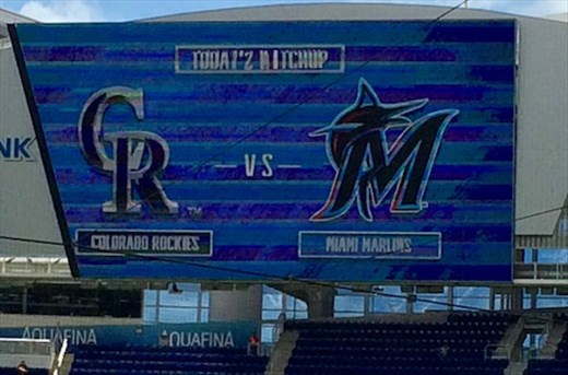 Rockies v Marlins, Opening Week