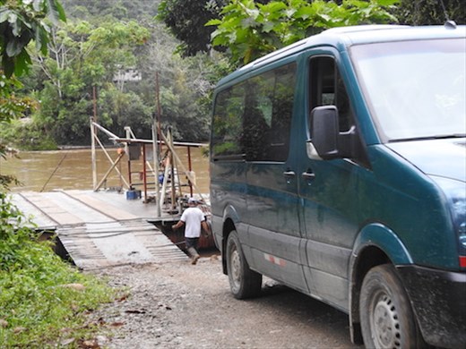 Ferry crossing, Nangaritza River