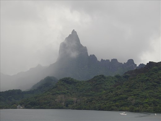 Moorea in the clouds
