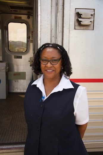 Flo, our train attendant