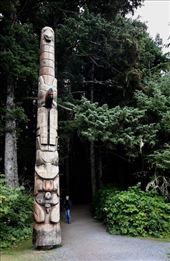 Connie and Totem Pole, Sitka NHM: by vagabonds3, Views[999]