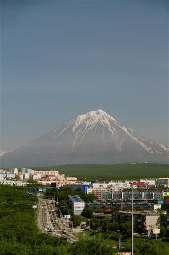 Petropavlovsk and volcano